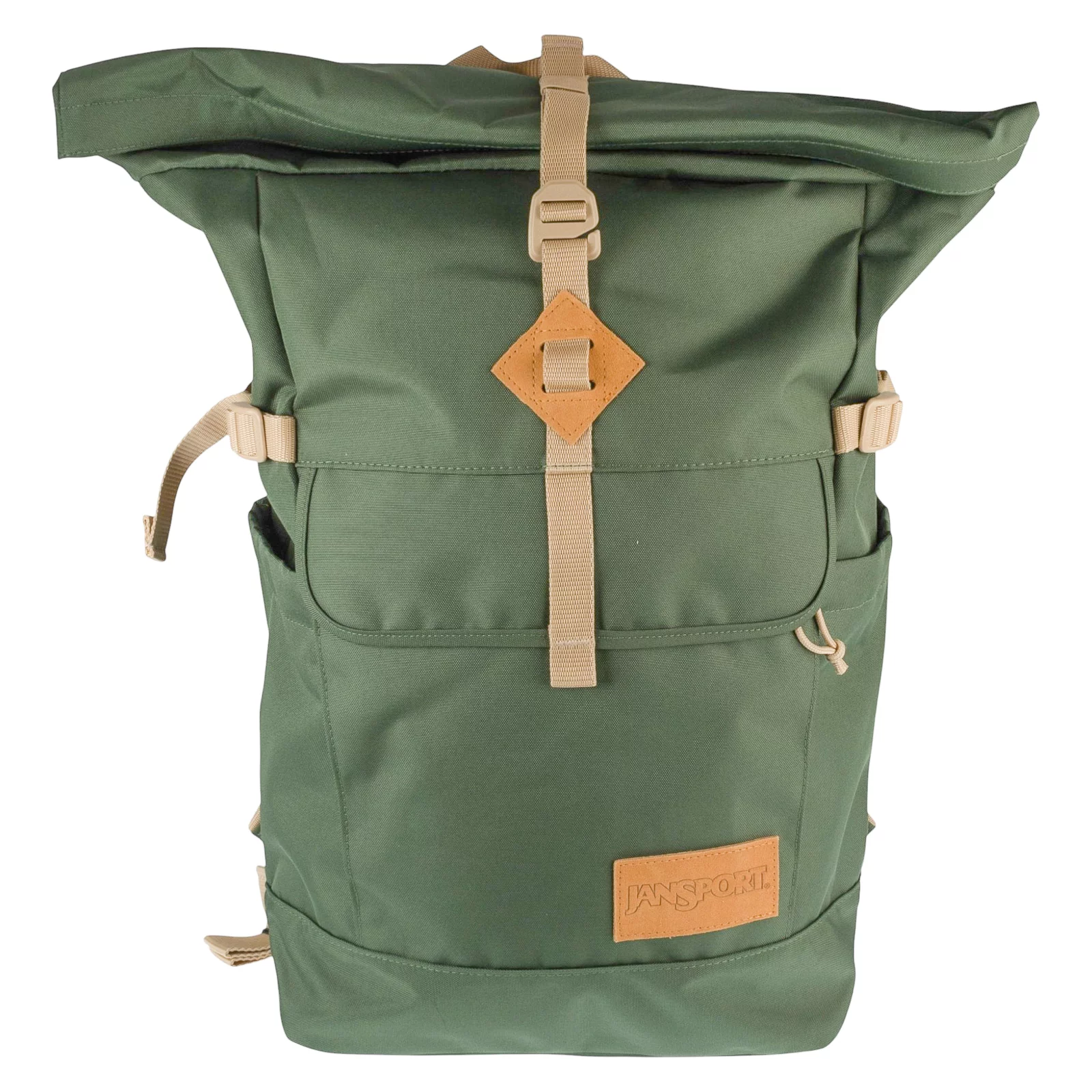 JanSport Hatchet Rolltop Backpack EK0A5BLG2T3, Unisex, Zielone, plecaki, poliester, rozmiar: One size
