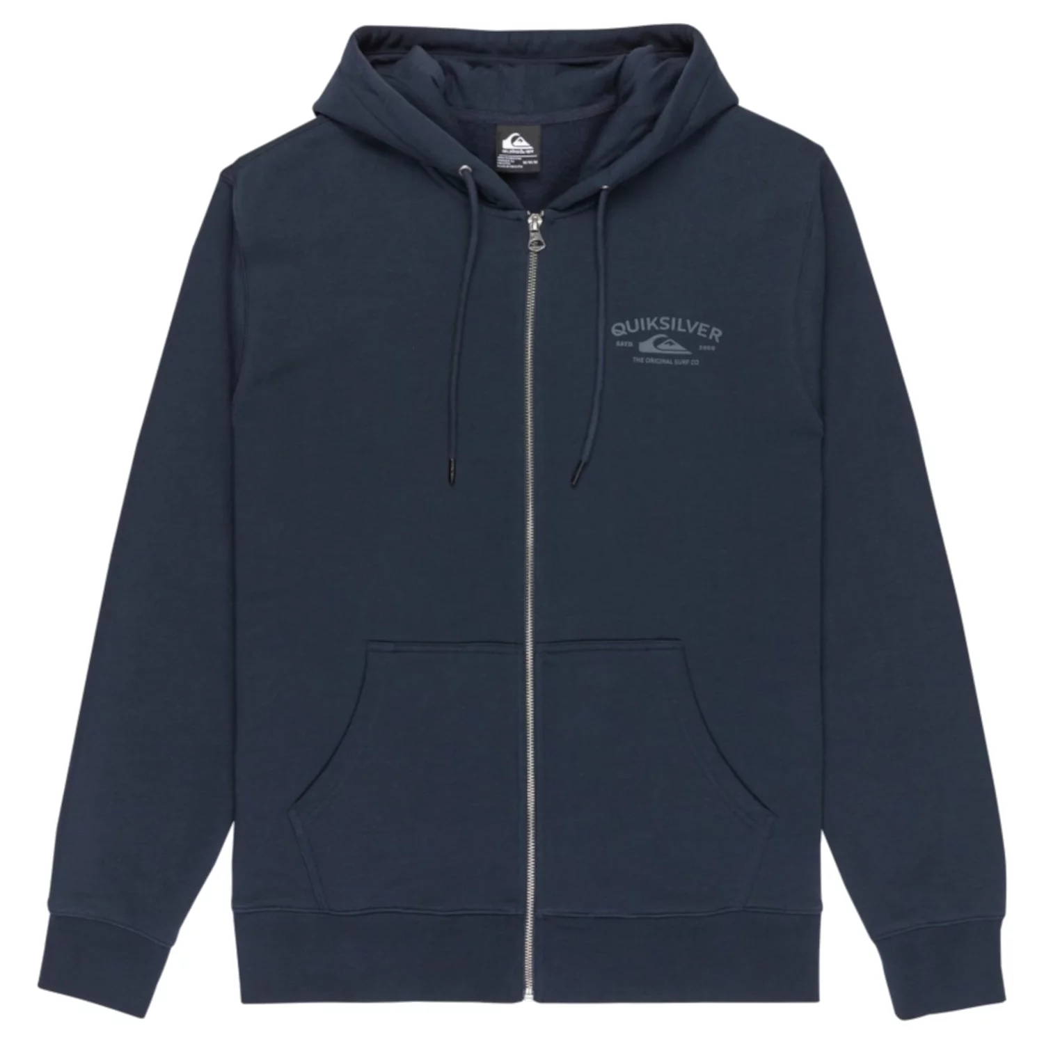 Quiksilver Chest Logo Zip Hoodie EQYFT05135-KTP0, Męskie, Granatowe, bluzy, bawełna, rozmiar: M