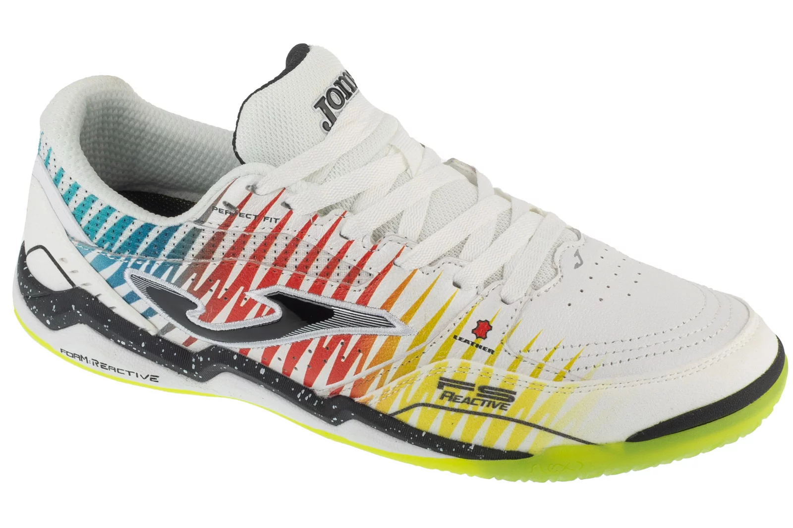 Joma FS Reactive 2576 IN FSW2576IN, Męskie, Białe, buty halowe - halówki, skóra licowa, rozmiar: 43,5