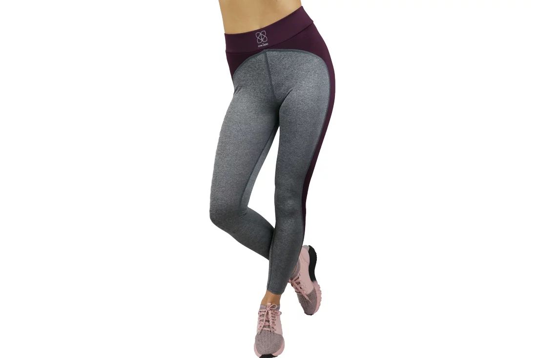 GymHero Leggins GREY-HEART, Damskie, Szare, leginsy, poliester, rozmiar: XS