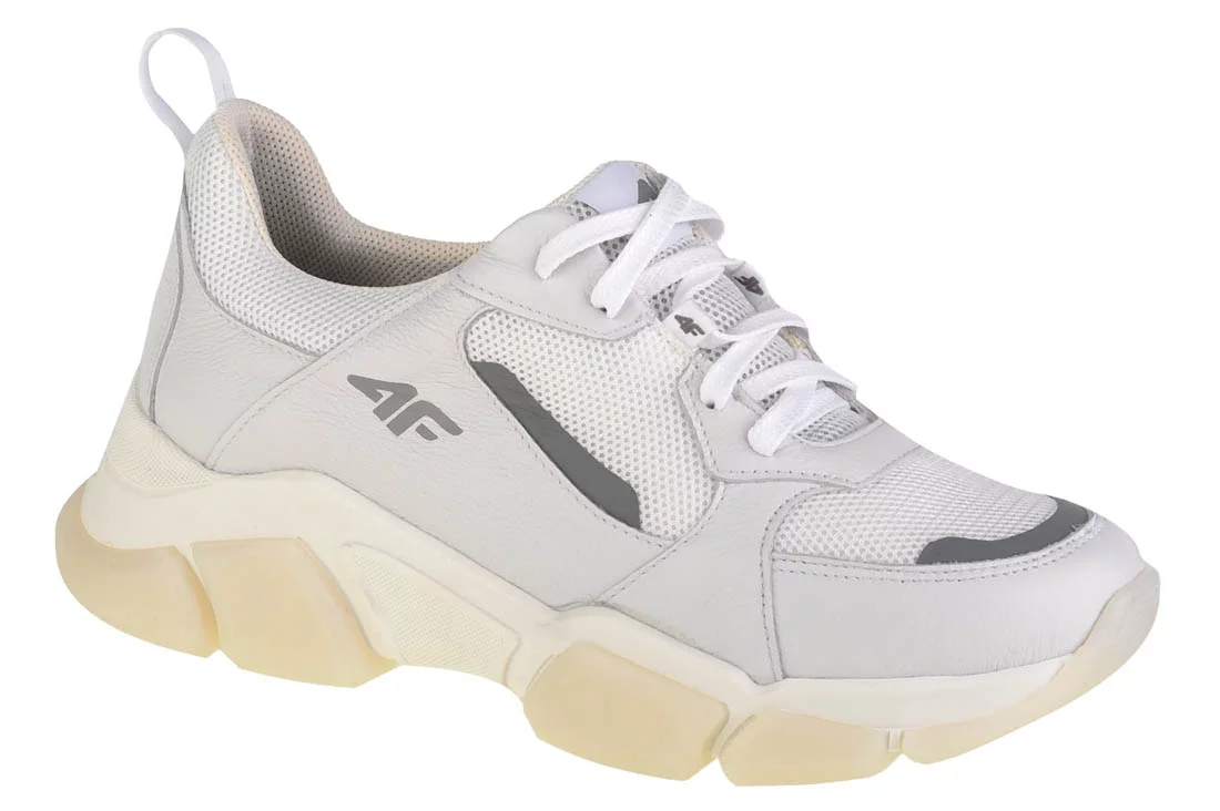 4F Wmn's Casual H4L-OBDL254-10S, Damskie, Białe, buty sneakers, skóra licowa, rozmiar: 41