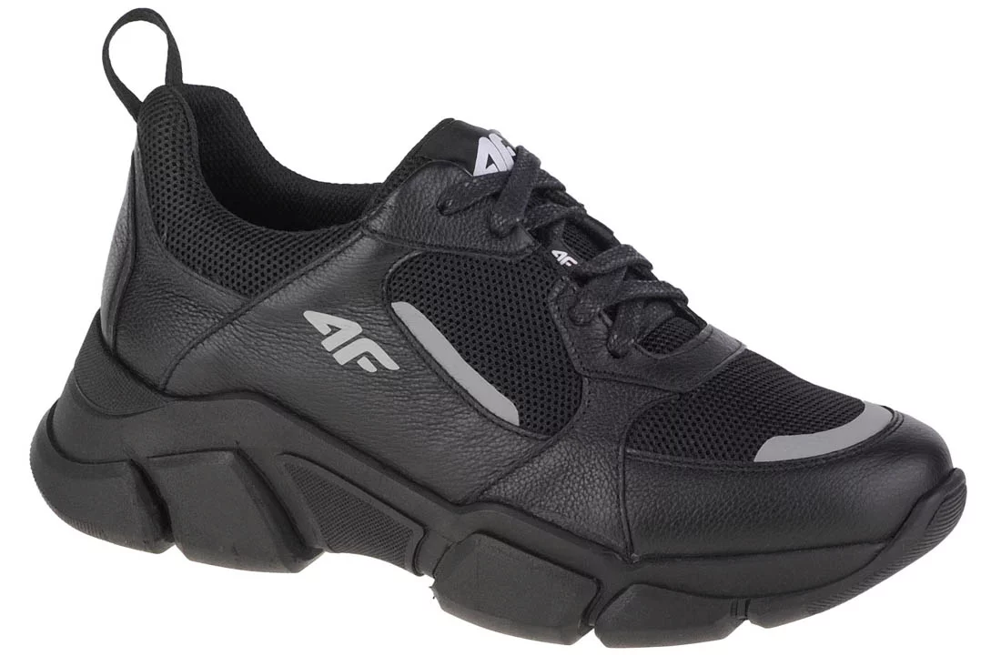 4F Wmn's Casual H4L-OBDL254-21S, Damskie, Czarne, buty sneakers, przewiewna siateczka, rozmiar: 38