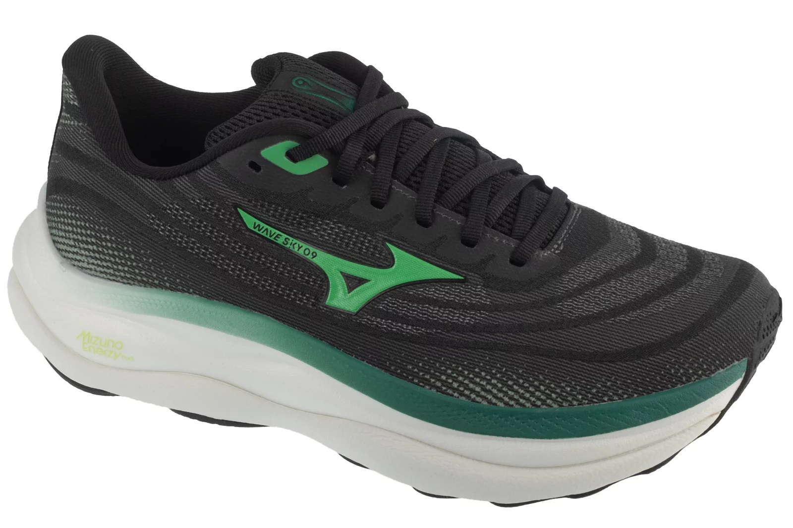 Mizuno Wave Sky 9 J1GC250255, Męskie, Czarne, buty do biegania, tkanina, rozmiar: 45