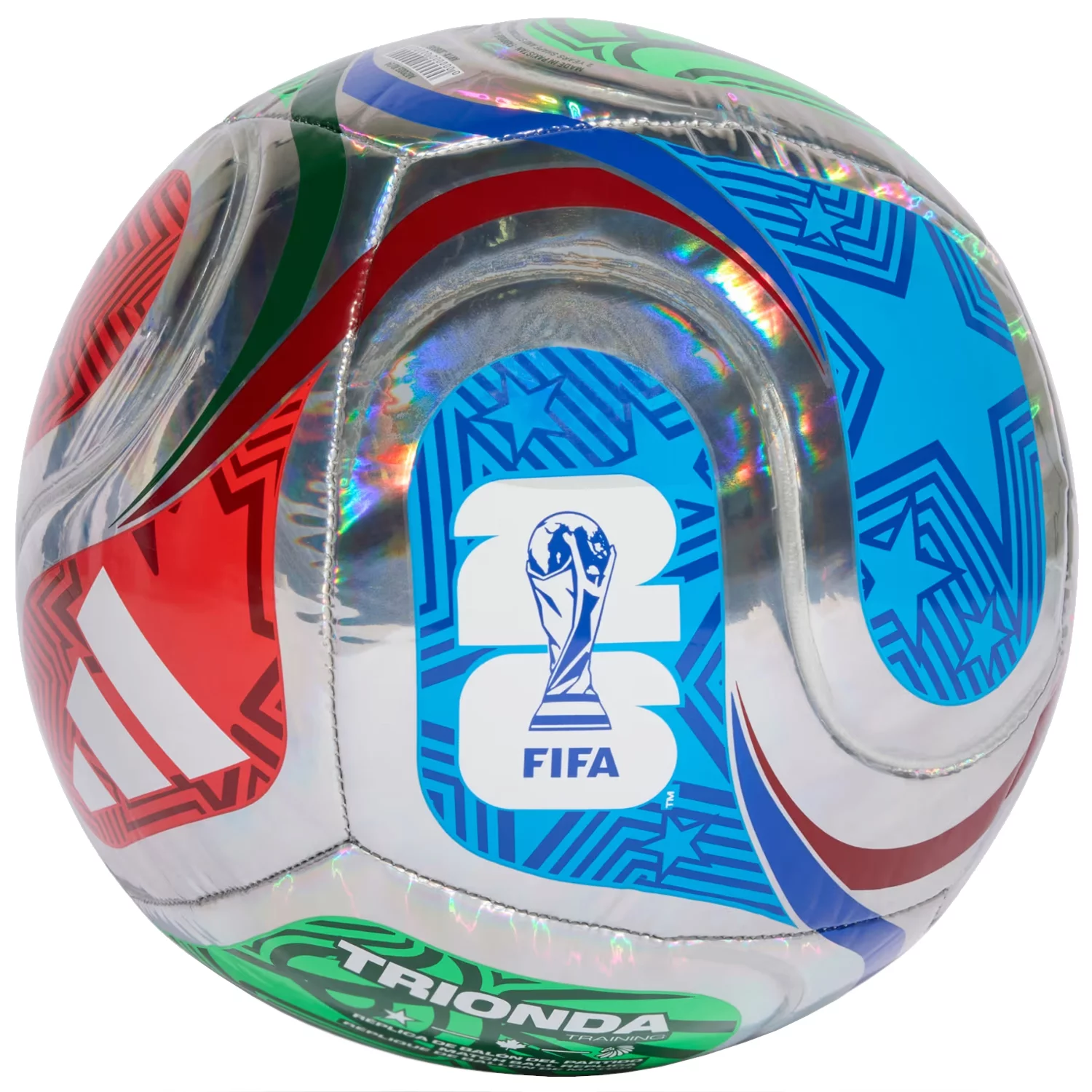 adidas FIFA World Cup 26 Trionda Training Foil Ball JD8046, Unisex, Srebrne, piłki do piłki nożnej, TPU, rozmiar: 4