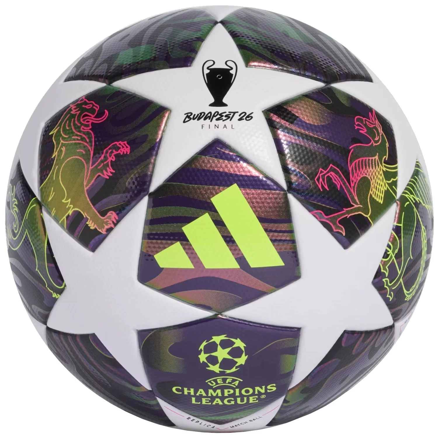 adidas UEFA Champions League FIFA Quality Final League Ball JX9095, Unisex, Fioletowe, piłki do piłki nożnej, TPU, rozmiar: 4