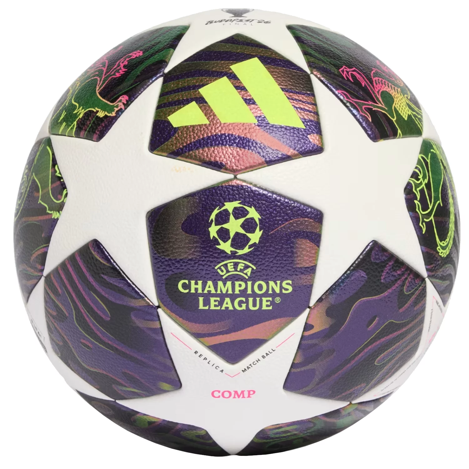 adidas UEFA Champions League Final Competition Ball JX9096, Unisex, Fioletowe, piłki do piłki nożnej, TPU, rozmiar: 4