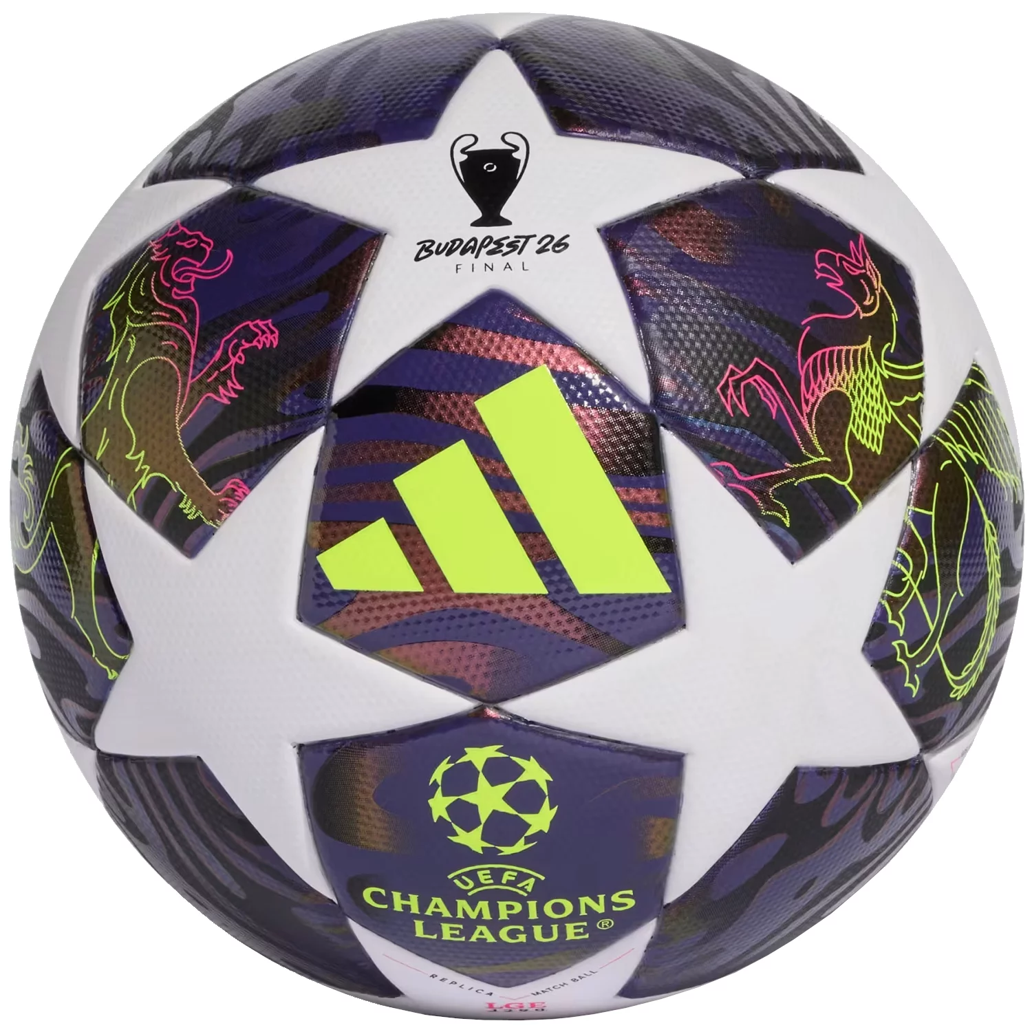 adidas UEFA Champions League Final J290 Ball JX9097, Unisex, Wielokolorowe, piłki do piłki nożnej, TPU, rozmiar: 5