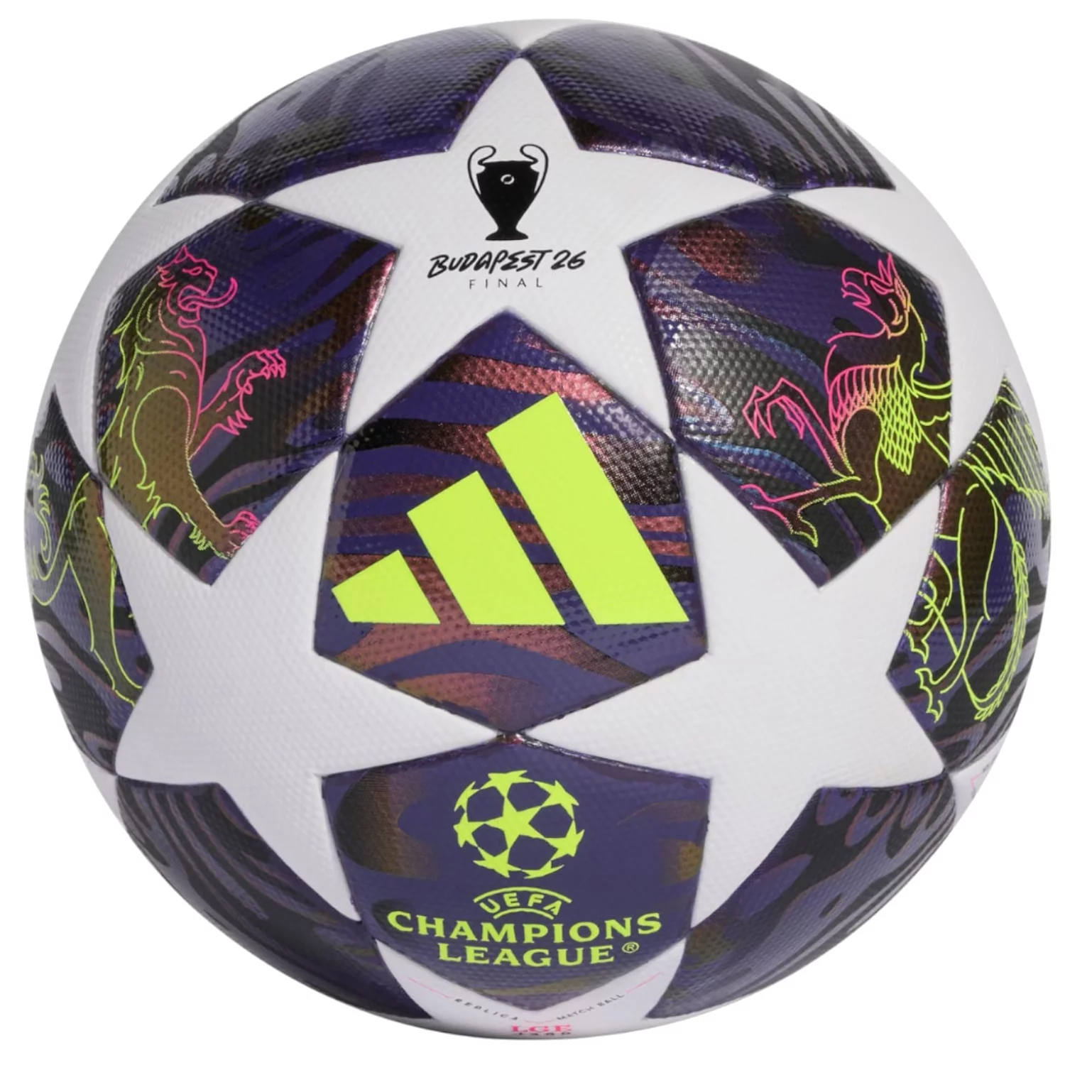 adidas UEFA Champions League Final J350 Ball JX9098, Unisex, Wielokolorowe, piłki do piłki nożnej, TPU, rozmiar: 4