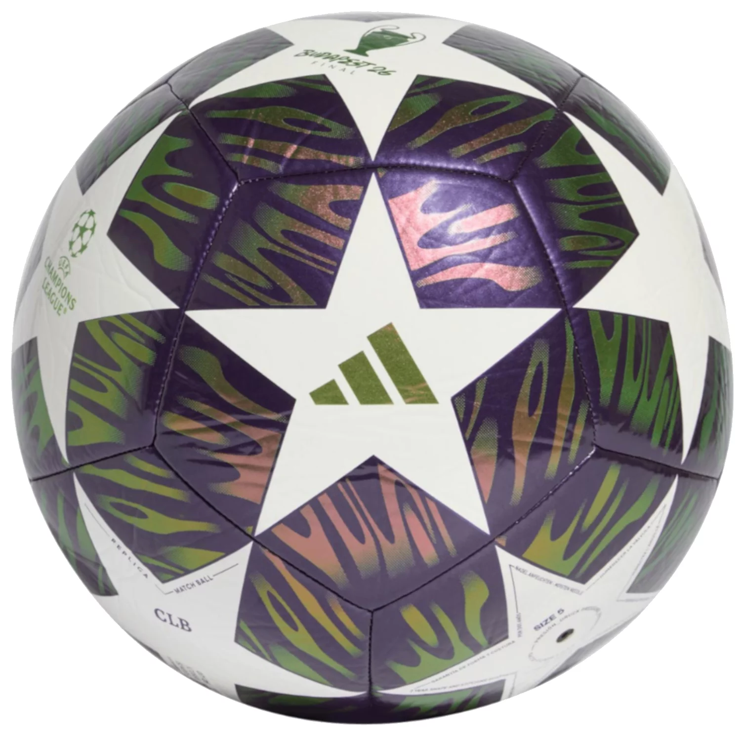 adidas UEFA Champions League Final Club Ball KT0658, Unisex, Wielokolorowe, piłki do piłki nożnej, TPU, rozmiar: 3