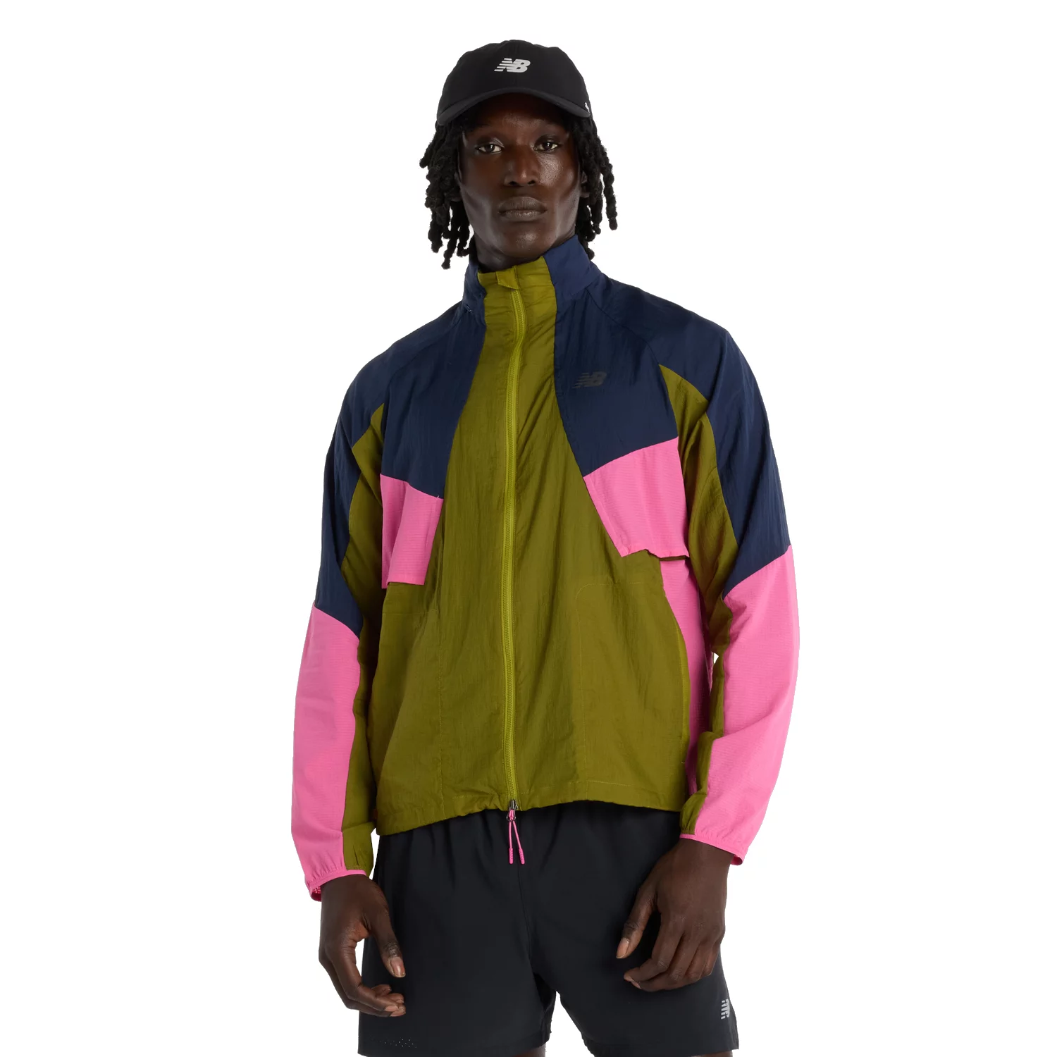 New Balance Kurtka Rc Jacket Aan MJ61U1I9AAN, Męskie, Zielone, kurtki, poliester, rozmiar: S