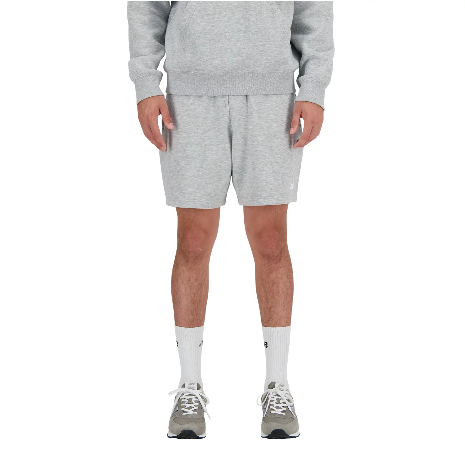 New Balance Sport Essentials French Terry Short 7 MS41520AG, Męskie, Szare, spodenki, bawełna, rozmiar: XL