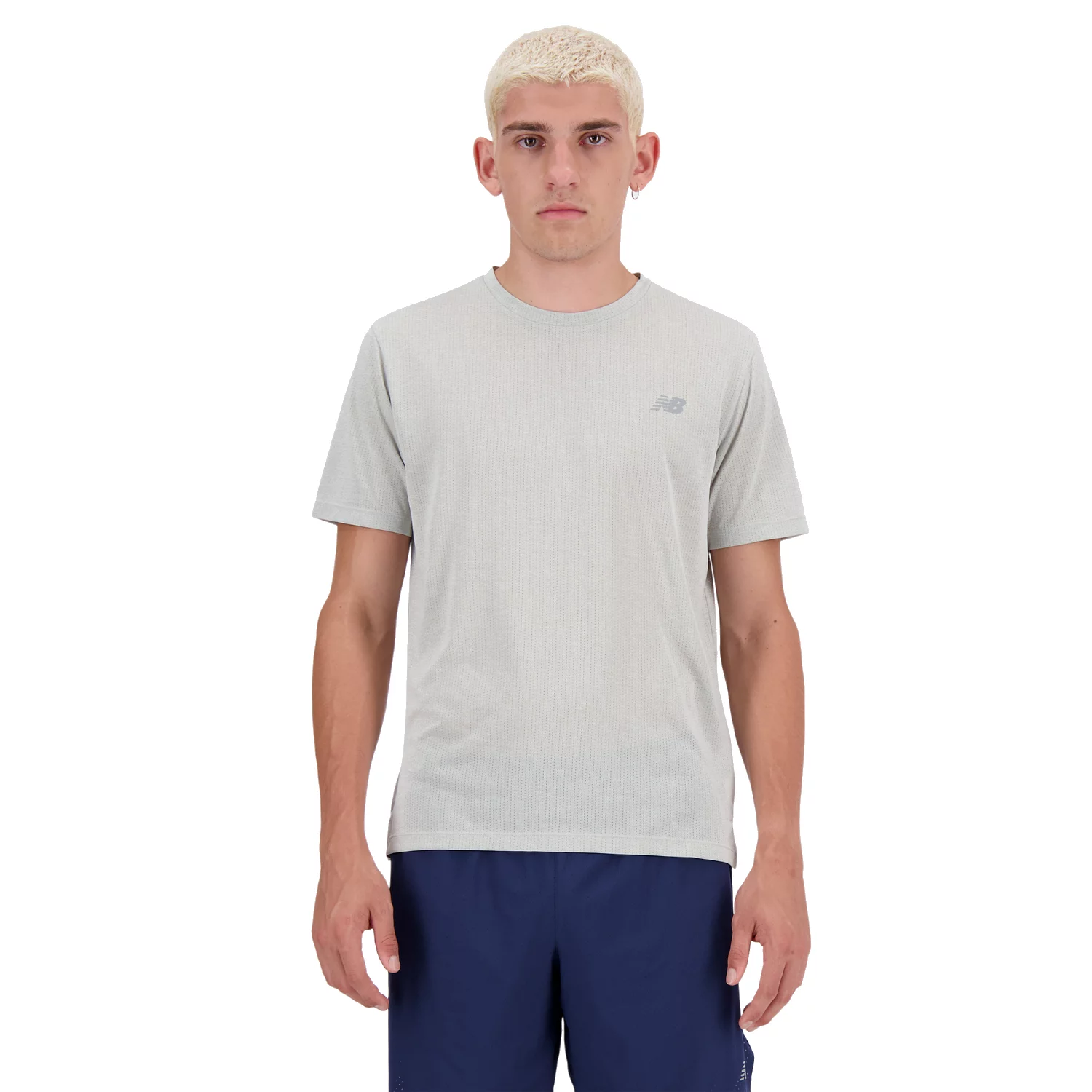 New Balance Athletics T-Shirt Ag MT41253AG, Męskie, Szare, t-shirty, poliester, rozmiar: S