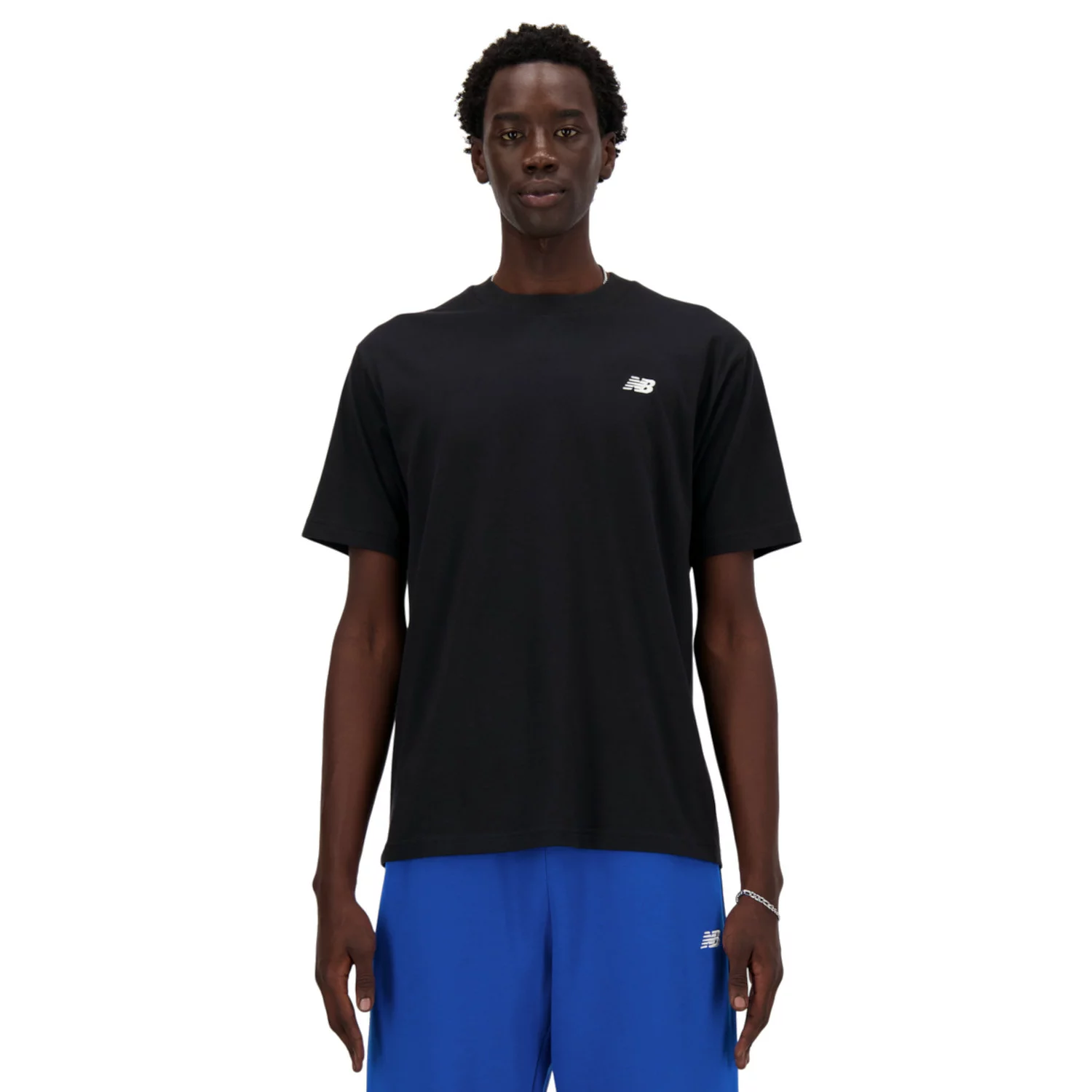 New Balance Sport Essentials Cotton T-Shirt MT41509BK, Męskie, Czarne, t-shirty, bawełna, rozmiar: L
