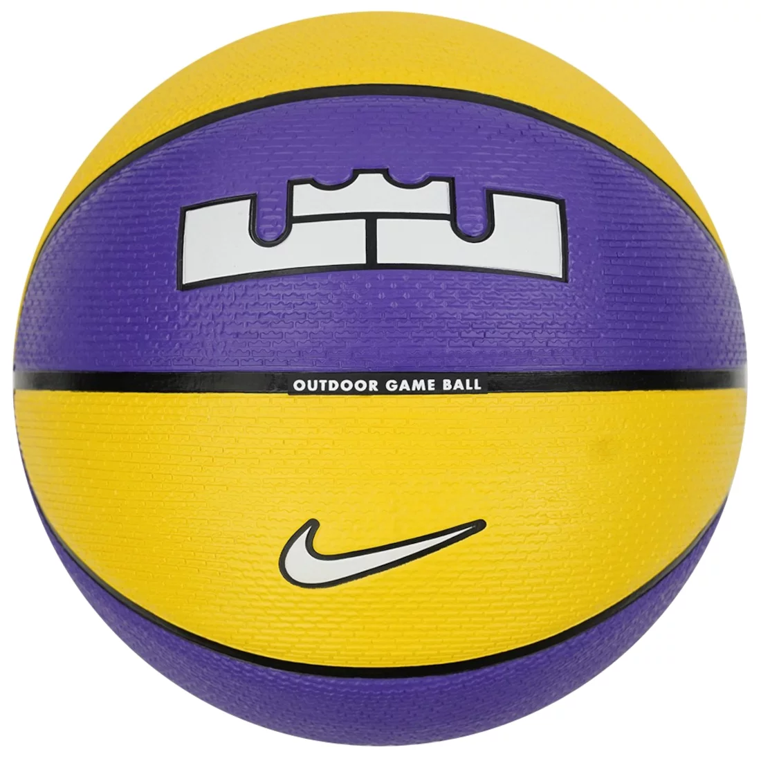 Nike Lebron James Playground 8P 2.0 Ball N1004372-575, Unisex, Żółte, piłki do koszykówki, Guma, rozmiar: 7