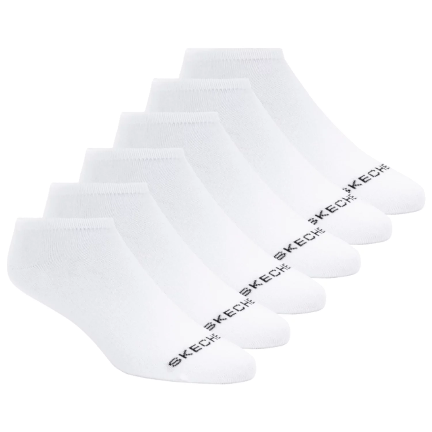 Skechers 6pk Womens Cotton Nshw Socks S116979-WHT, Unisex, Białe, skarpetki, bawełna, rozmiar:
