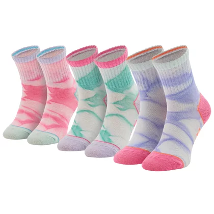Skechers 3PPK Girls Casual Fancy Tie Die Socks SK41076-6064