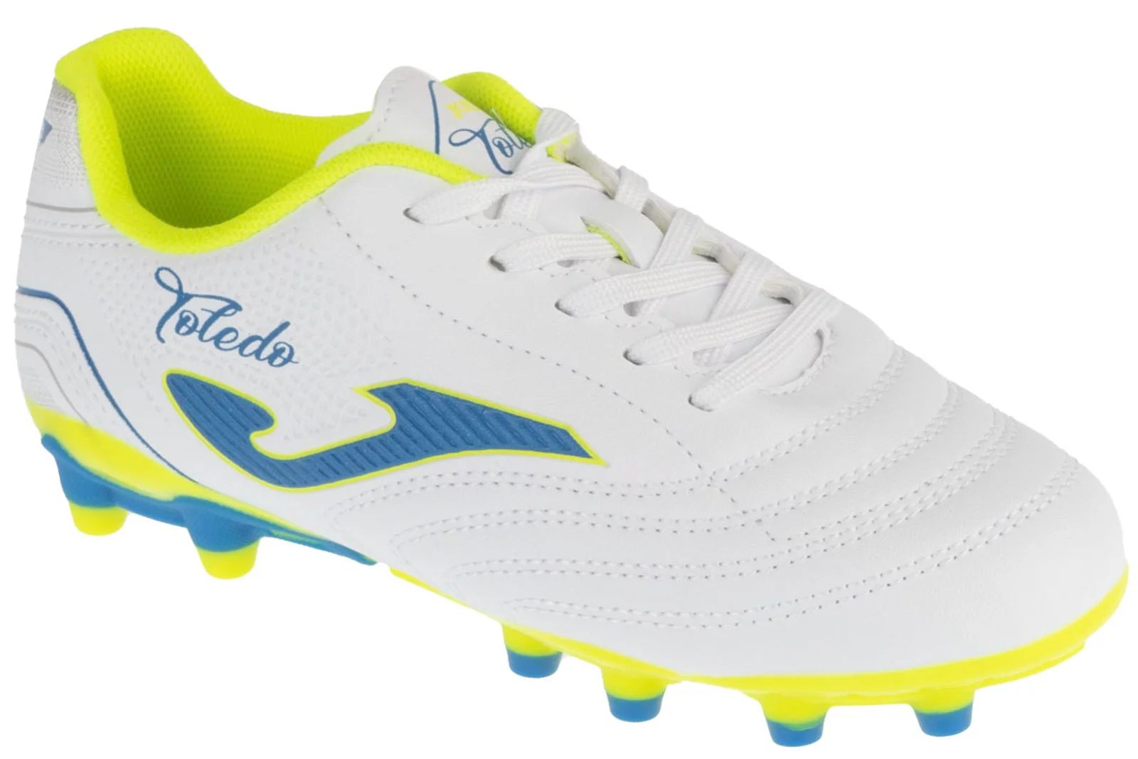Joma Toledo Jr 2602 FG TOJS2602FG, Dla chłopca, Białe, buty piłkarskie - korki, skóra syntetyczna, rozmiar: 34