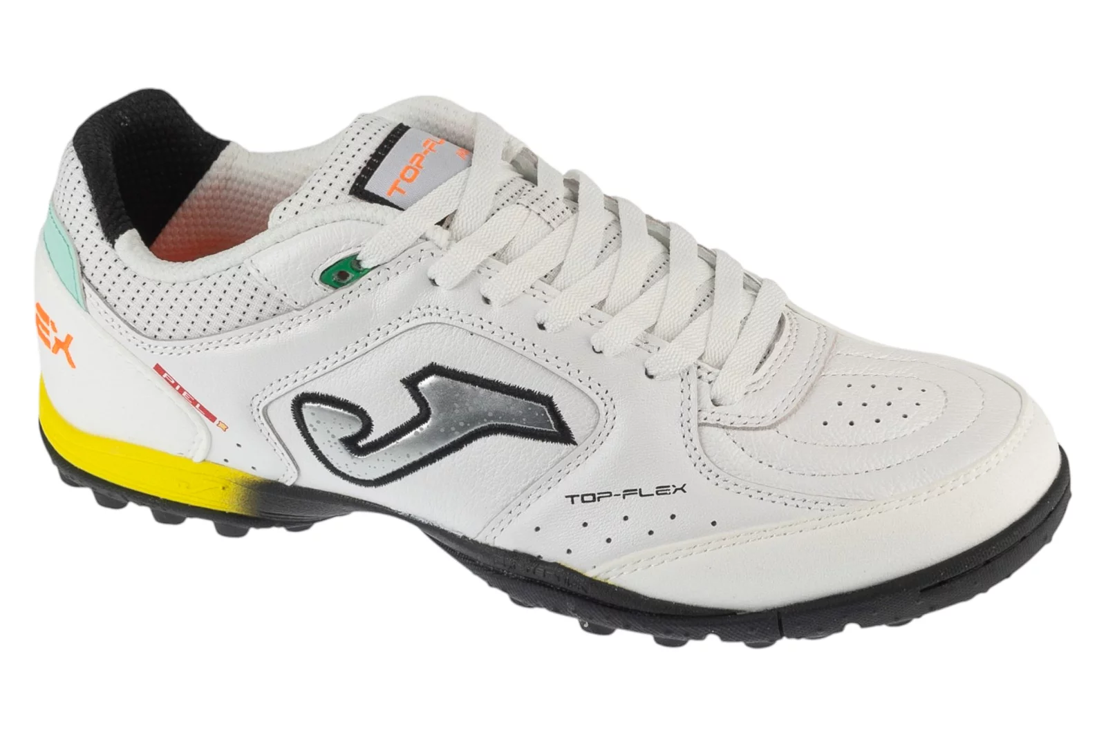 Joma Top Flex 2602 TF TOPS2602TF, Męskie, Białe, buty piłkarskie - turfy, skóra licowa, rozmiar: 44