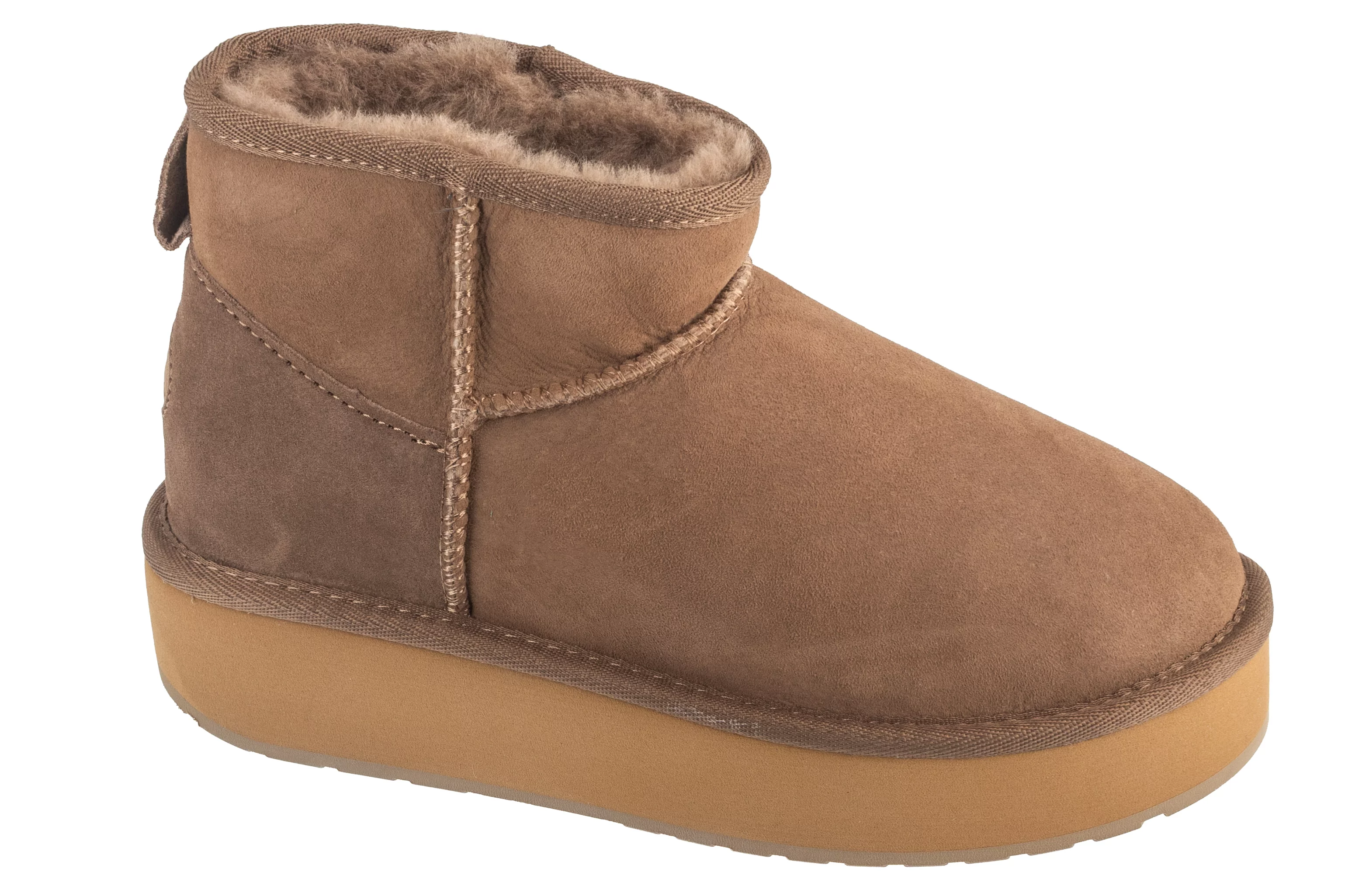 EMU Australia Stinger Micro Flatform 2.0 W13296-MUSH, Damskie, Brązowe, buty zimowe, skóra zamszowa, rozmiar: 40