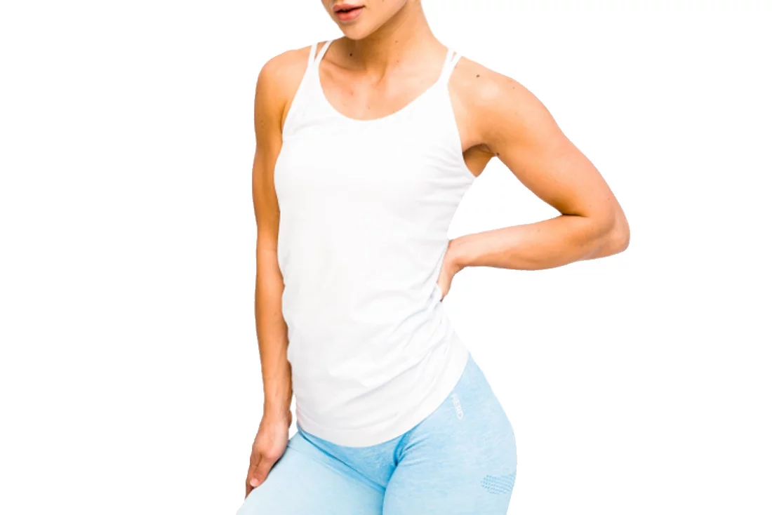 GymHero L.A Classic Basic Tee WHITE-TEE, Damskie, Białe, t-shirty, poliamid, rozmiar: S