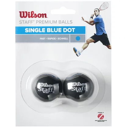 Wilson Staff Squash Blue Dot 2 Pack Ball WRT617500