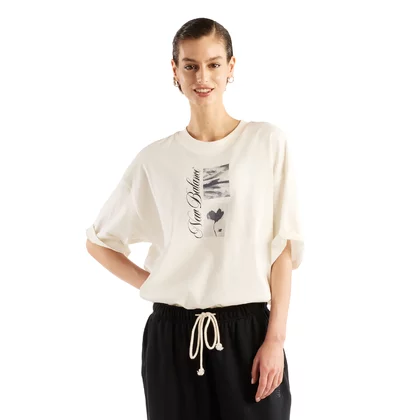 New Balance Pressed Flowers Script Oversized T-Shirt WT62X7Z9SST
