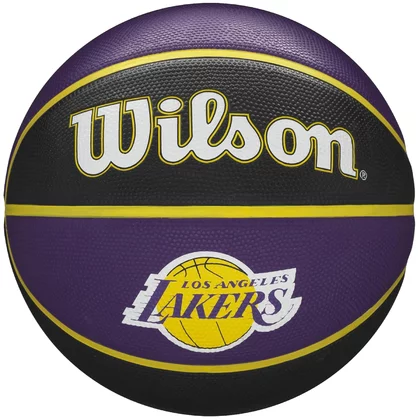 Wilson NBA Team Los Angeles Lakers Ball WTB1300XBLAL unisex piłki do koszykówki, Czarne 001