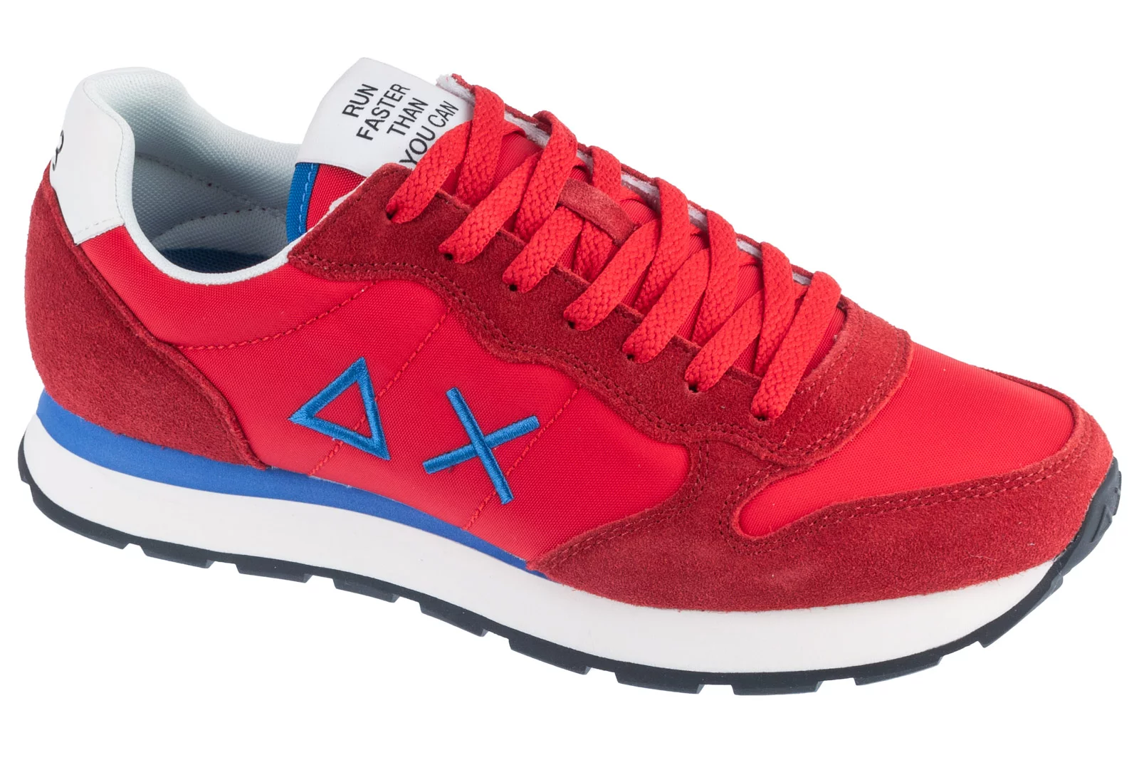 SUN68 Tom Solid Z36101-10, Męskie, Czerwone, buty sneakers, skóra zamszowa, rozmiar: 43