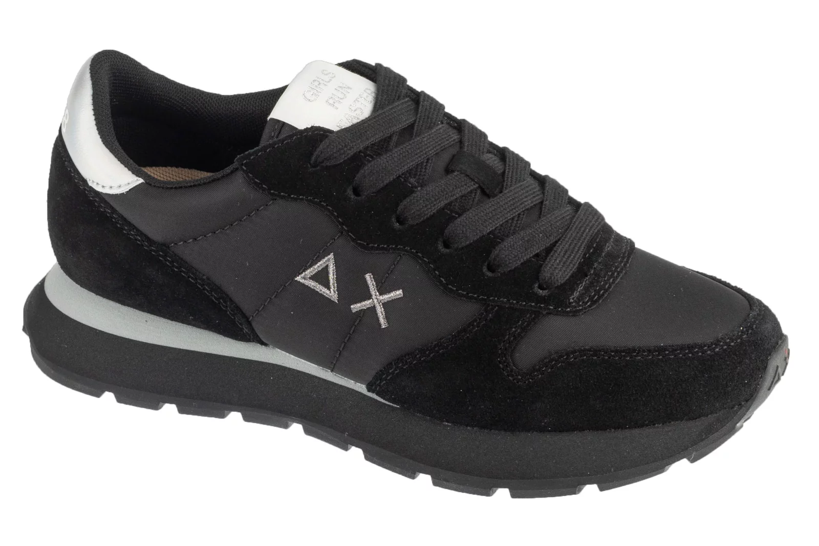 SUN68 Ally Gold Silver Z36202-1144, Damskie, Czarne, buty sneakers, skóra zamszowa, rozmiar: 40